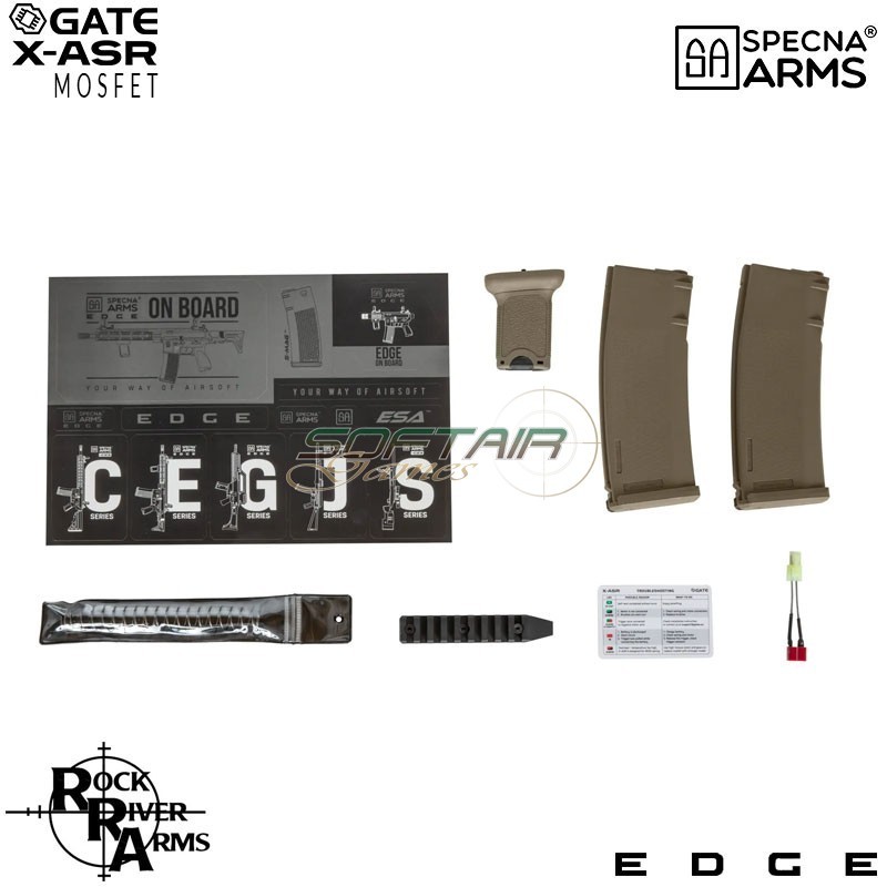 Electric rifle SA-E07 RRA M4 Noveske keymod carbine Edge™ HALF TAN Specna Arms® (spe-01-033908)