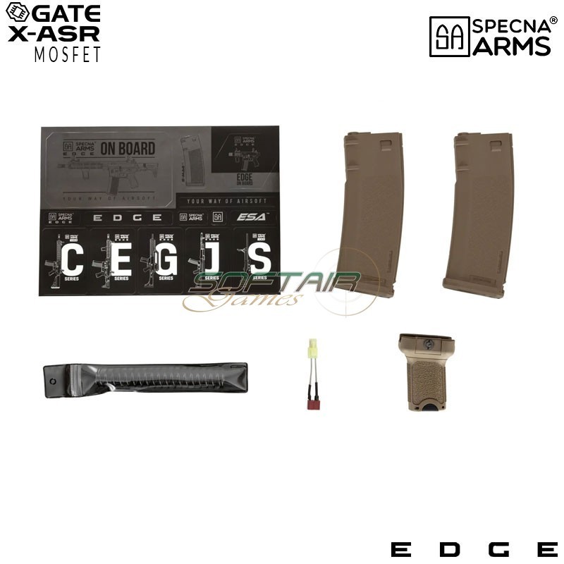 Electric Rifle SA-E06-H Edge™ M4 Carbine HALF TAN Heavy Ops Stock Specna Arms® (spe-01-033906)