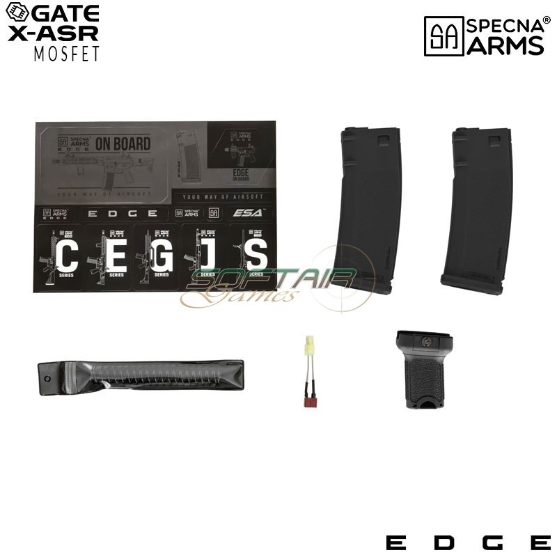 Fucile Elettrico SA-E06-H Edge™ M4 Carbine BLACK Heavy Ops Stock Specna Arms® (spe-01-033905)