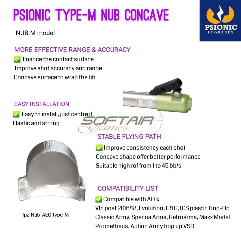 Nub concave size M for G&G/Specna Arms/Maxx Model Psionic (NUB-M)