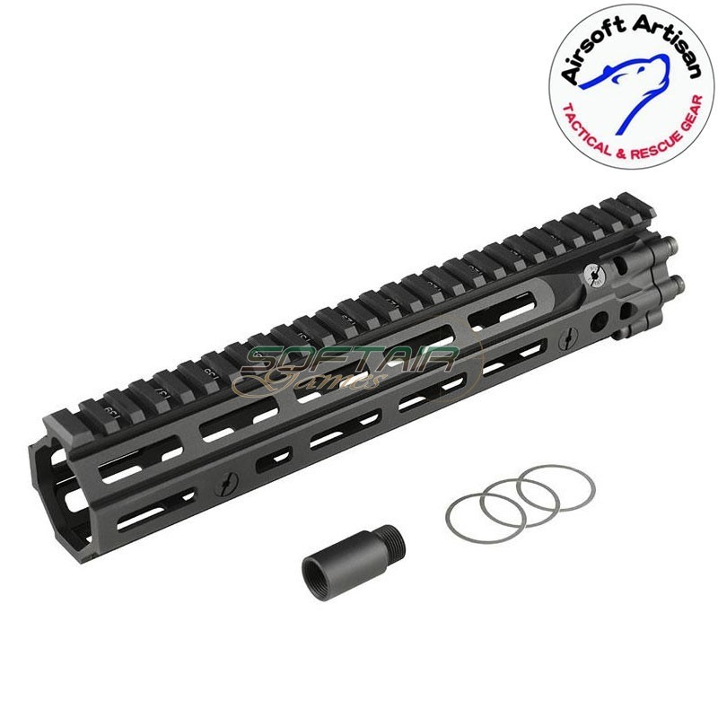 Mk18 DD Style 10.5" Rail system LC BLACK per AEG / GBB / PTW Airsoft Artisan (aa-ras-16-bk)