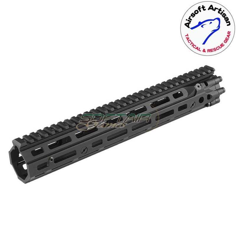 Mk18 DD Style 12.5" Rail system LC BLACK per AEG / GBB / PTW Airsoft Artisan (aa-ras-20-bk)