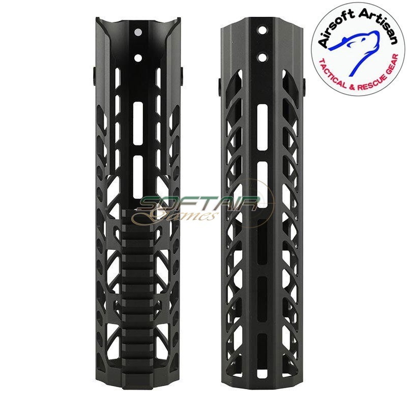 SUR300 Handguard set 10" Virtus LC BLACK per Sig MCX Airsoft Artisan (aa-mcx-06-bk)