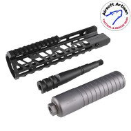 SUR300 Handguard set 10" Virtus LC BLACK per Sig MCX Airsoft Artisan (aa-mcx-06-bk)