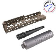 SUR300 Handguard set 10" Virtus LC DARK EARTH per Sig MCX Airsoft Artisan (aa-mcx-06-de)