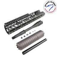 SUR300 Handguard set 12" Virtus LC BLACK per Sig MCX Airsoft Artisan (aa-mcx-08-bk)