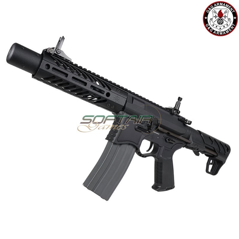 Fucile Elettrico Aeg FULL METAL SBR8 7" Suppressor NERO Emg Seekins Precision G&G (gg-sbr8-7)