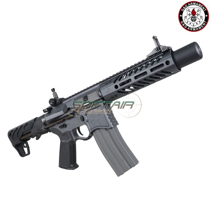 Aeg Electric Rifle FULL METAL SBR8 7" Suppressor GREY Emg Seekins Precision G&G (gg-sbr8g-7)