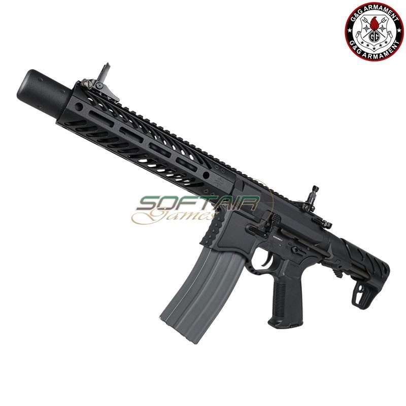 Fucile Elettrico Aeg FULL METAL SBR8 9" Suppressor NERO Emg Seekins Precision G&G (gg-sbr8-9)