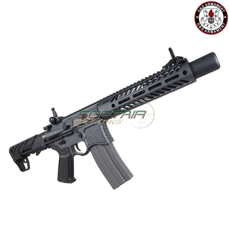 Fucile Elettrico Aeg FULL METAL SBR8 9" Suppressor GRIGIO Emg Seekins Precision G&G (gg-sbr8g-9)
