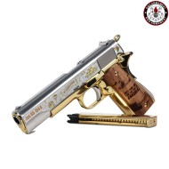 Gas Pistol 1911 GPM1911 D-DAY Limited V. Gold & Silver G&G (gg-m1911-dday)