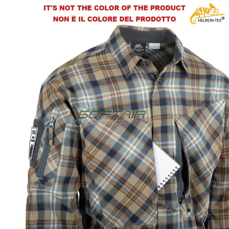 MBDU Flannel Shirt® Timber Olive Plaid Helikon-tex® (ht-ko-mbd-po-pf)