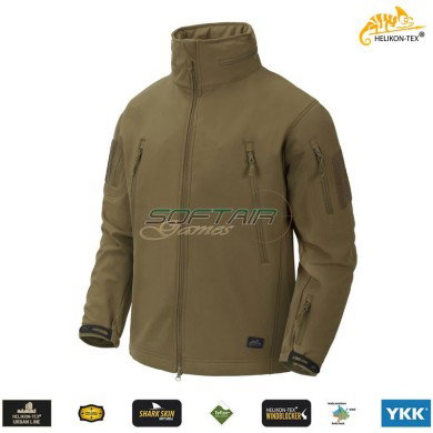 Soft Shell Gunfighter Jacket Adaptive Green Shark Skin Windblocker Helikon-tex® (ht-ku-gun-fm-12)
