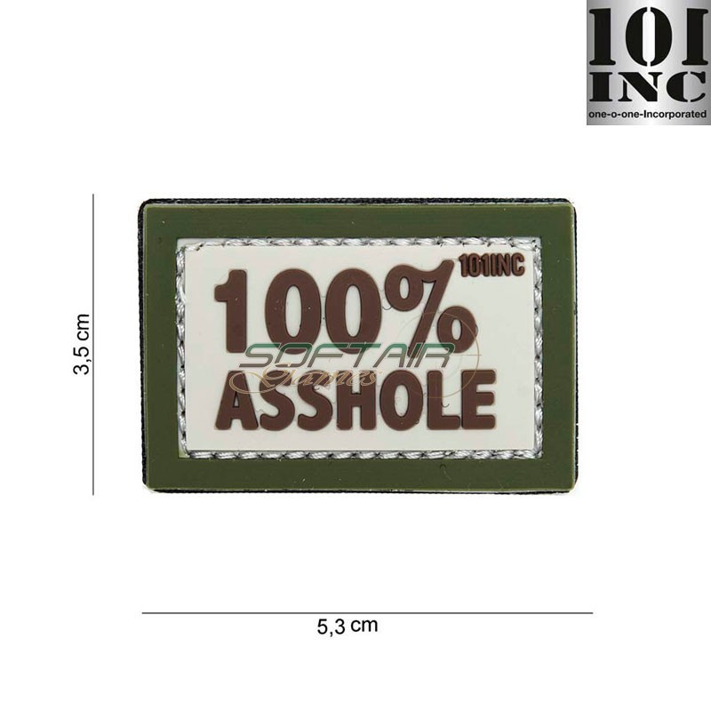 Patch 3D PVC 100% asshole sand/green 101 inc (inc-14077)