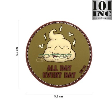 Patch 3D PVC All Day Every Day green/brown 101 inc (inc-17074)