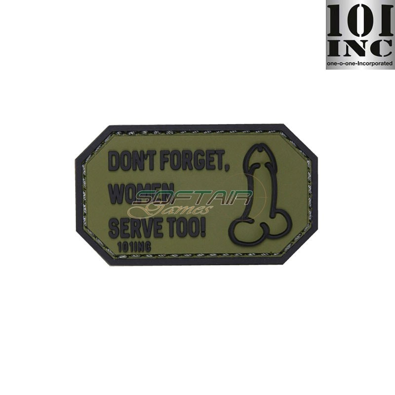 Patch 3D PVC Don't forget Women green 101 inc (inc-18033)