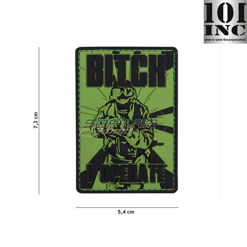 Patch 3D PVC Bitch green 101 inc (inc-9038)