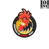 Patch 3D PVC beware of angry bird round 101 inc (inc-5123)