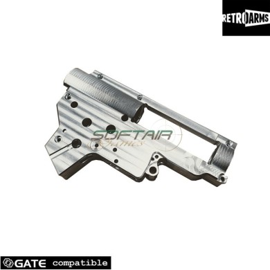 New Pacche Gearbox V2 Silver Cnc QSC 8mm per E&L Retroarms (ra-7231)