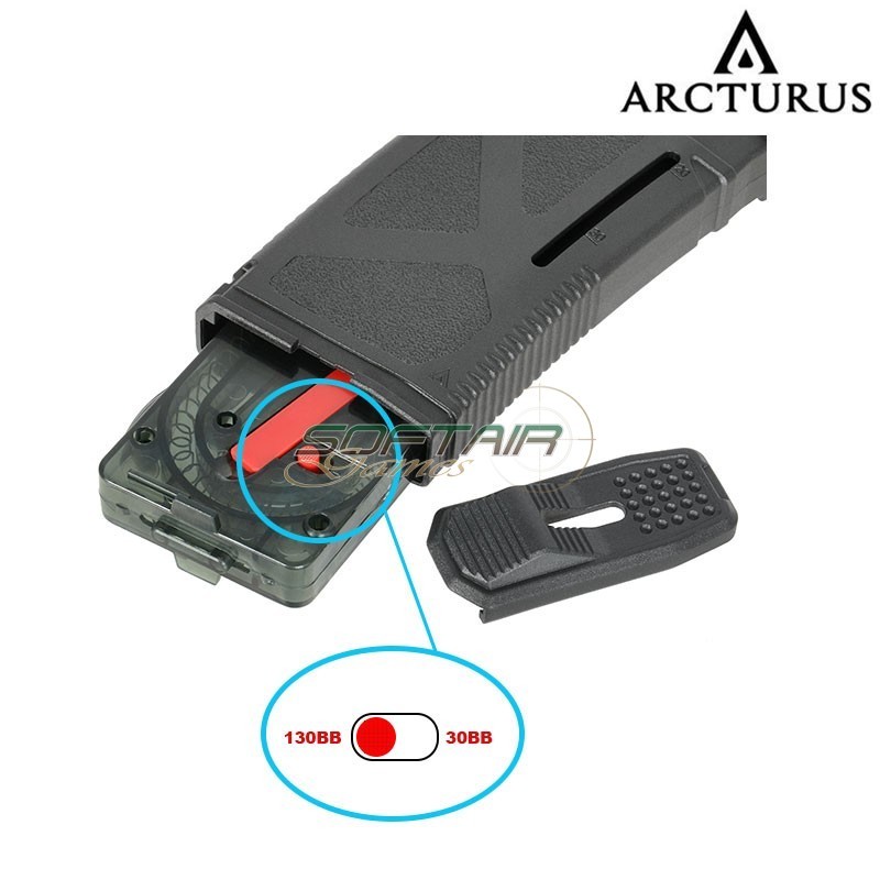 30/130bb Variable M4/M16 Mid-cap Magazine BLACK Arcturus (at-mag-m1a-bk)