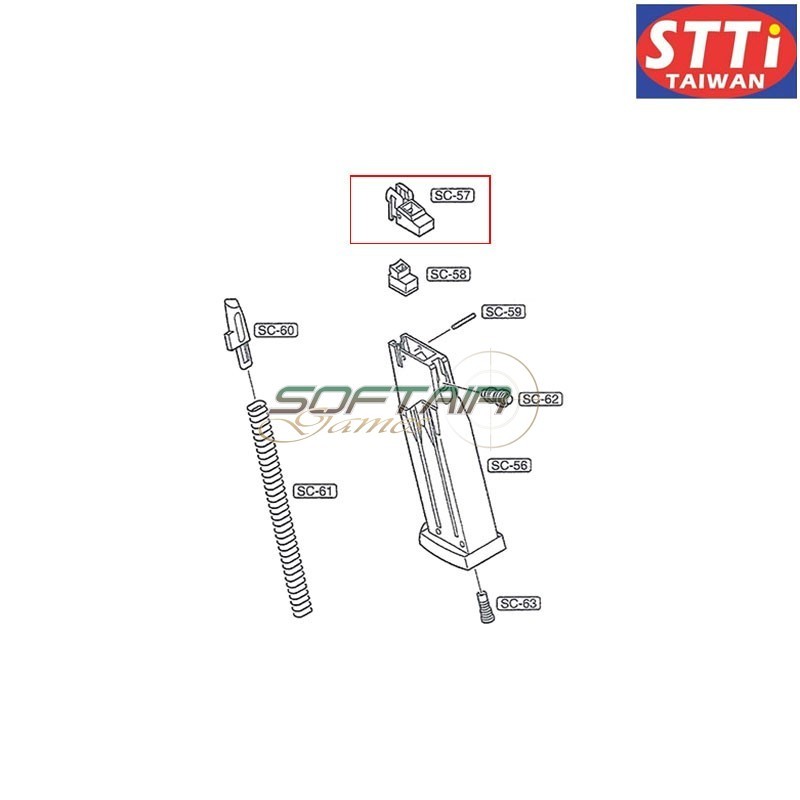 Bb lip per caricatore MK23 STTI (ggh-0302p-sc-57)