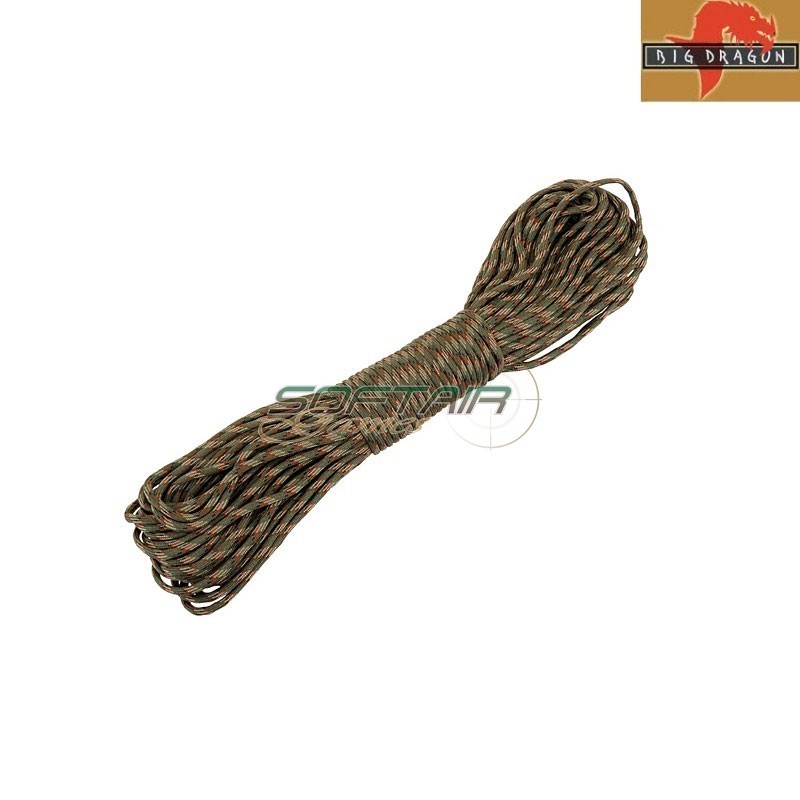 Paracord in Nylon da 30 metri Forest Camo Big Dragon (bd7937l)