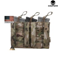 Triple 5.56 & Pistol Open Top Magazine Pouch Multicam® Genuine Usa Emerson (em6363mc)
