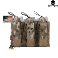 Triple 5.56 & Pistol Open Top Magazine Pouch Multicam® Genuine Usa Emerson (em6363mc)
