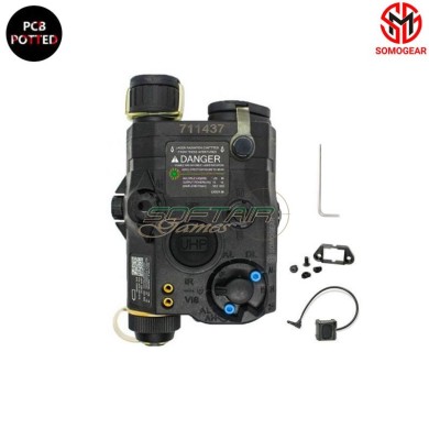 PEQ-15 BLACK Airsoft Aiming GREEN Laser IR Laser Flashlight PCB Potting SOMOGEAR (peq15-g-blk)