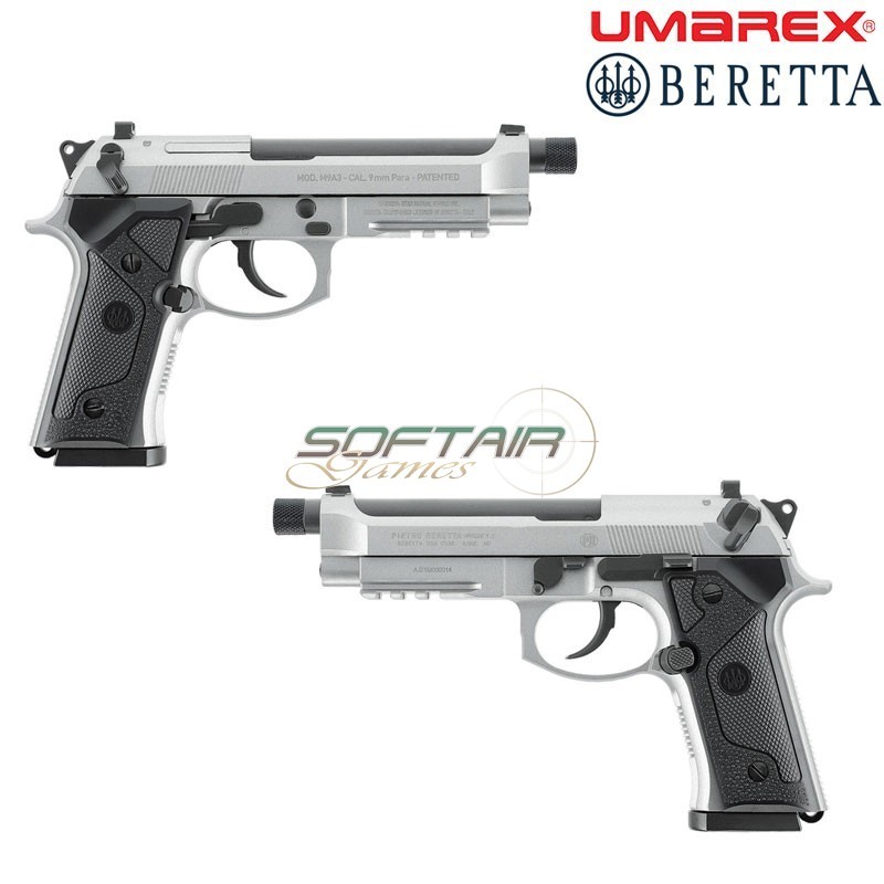 Co2 Pistol Beretta M9 A3 SILVER Blowback Umarex (um-2.6507)