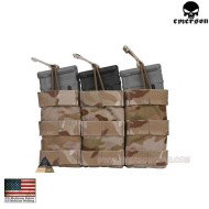 Triple 5.56 Open Top Magazine Pouch MULTICAM ARID Emerson (em6355mcad)