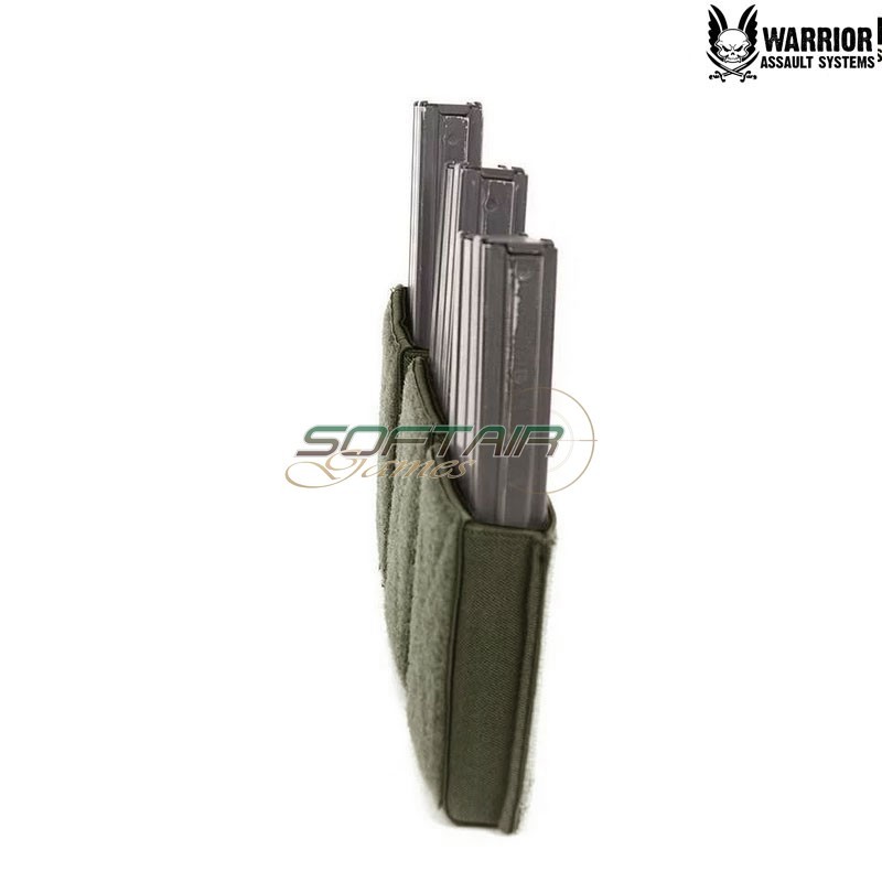 Velcro Emp Triple Elastic Magazine Pouch Ranger Green Warrior Assault Systems (w-eo-tvmp-rg)