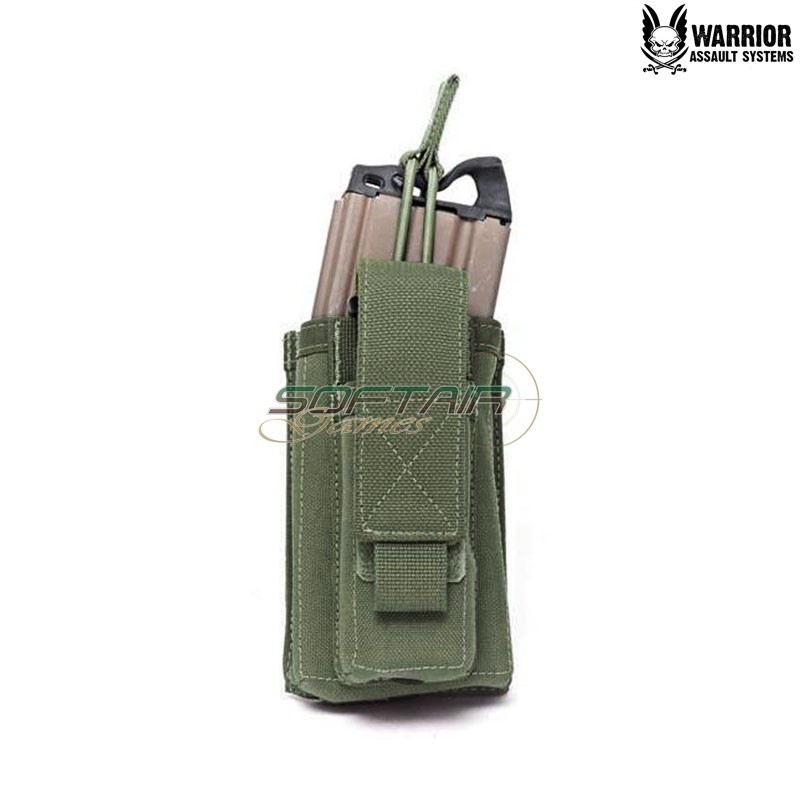 Tasca Open Singola 5.56mm & 9mm Olive Drab Warrior Assault Systems (w-eo-smop-sp-od)