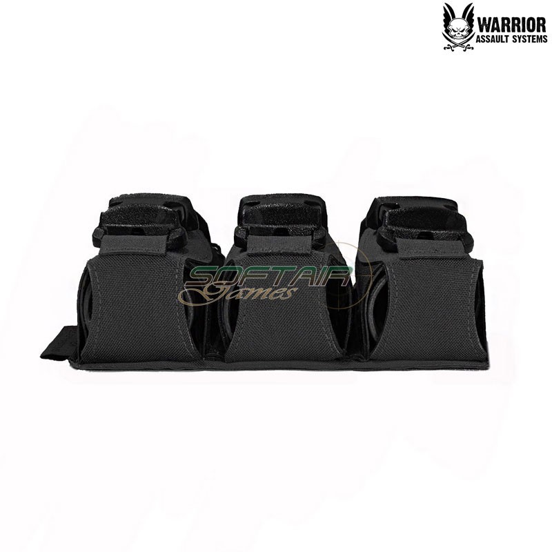 Laser cut tasca triple 40mm Flash Bang BLACK Warrior Assault Systems (w-lc-t40-fbp-blk)