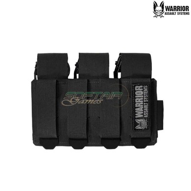 Laser cut triple 40mm Flash Bang pouch BLACK Warrior Assault Systems (w-lc-t40-fbp-blk)