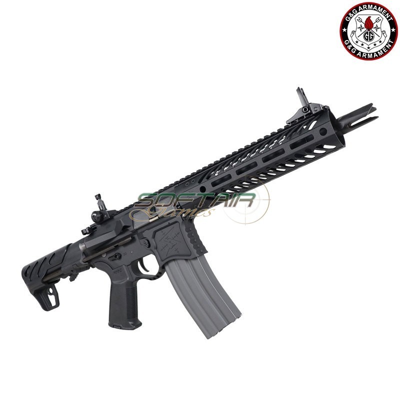 AEG Electric Rifle SBR8 9" EMG Seekins Precision BLACK G&G (gg-sbr8emg-9)