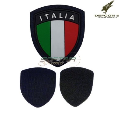 Patch 3D PVC Scudetto Italia Navy Blue Defcon 5 (d5-itc-nb)