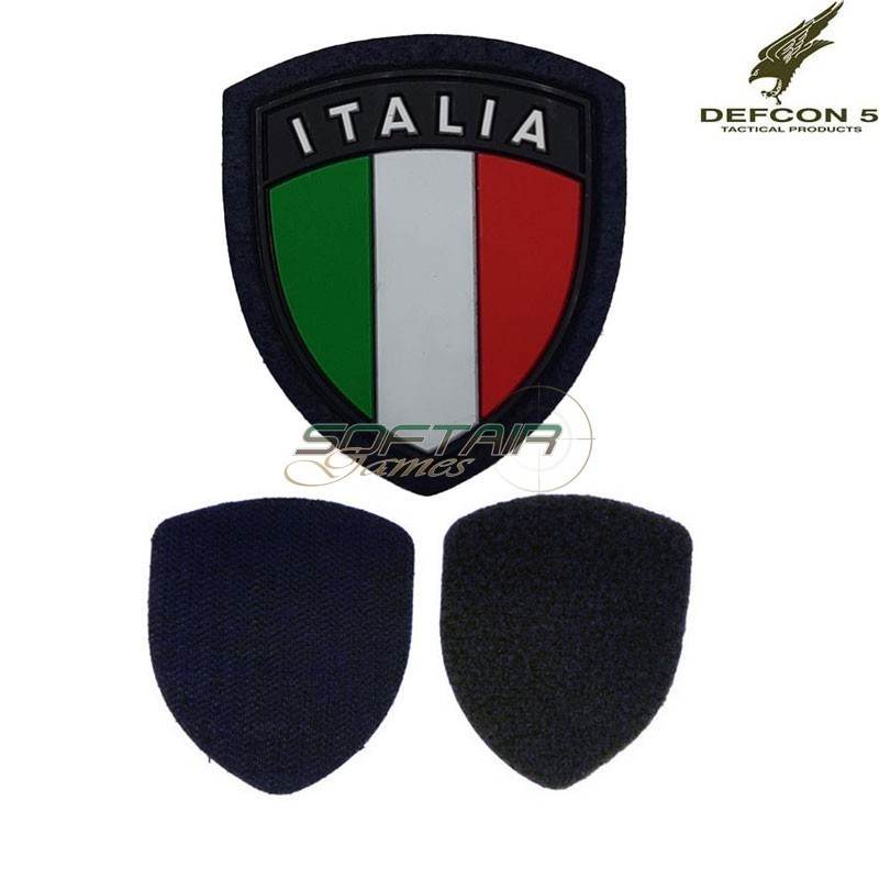 Patch 3D PVC Scudetto Italia Navy Blue Defcon 5 (d5-itc-nb)
