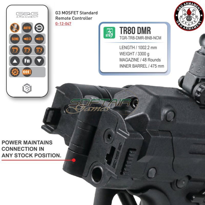 AEG Electric Rifle TR80 DMR BLACK G&G (gg-tr80)