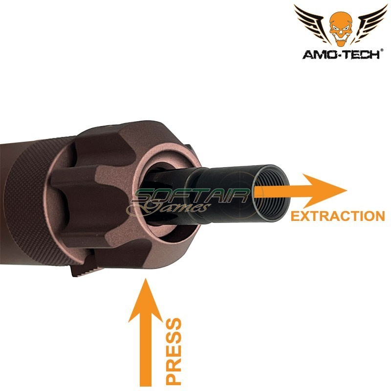 MP7 silencer with flash hider 12mm CW FDE Amo-tech® (amt-s006-cb)
