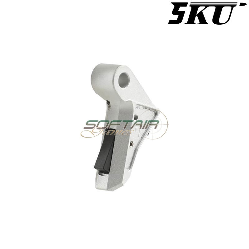 CNC Trigger Type 488 Tactical SILVER-BLACK for Glock Marui / WE 5KU (5ku-gb-488-s)