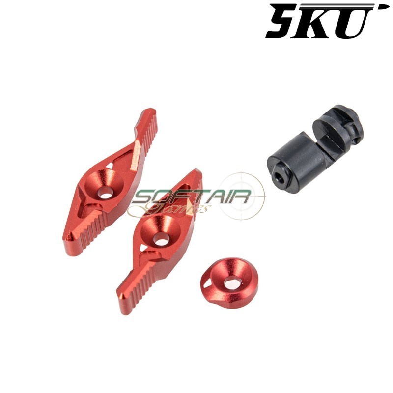 Selettore SI ambidestro RED per MWS M4 GBB 5KU (5ku-mws-20-r)