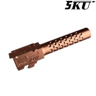 Outer barrel ZEV Style GOLD for pistol G19x / G45 5KU (5ku-gbefg003-g)