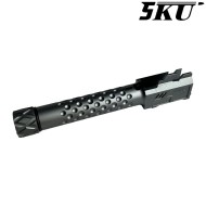 Canna esterna ZEV Style TITANIUM GREY 14mm CCW per pistola G19x / G45 5KU (5ku-gbefg004-tg)