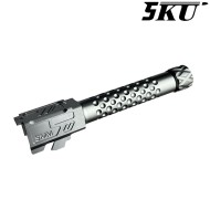 Canna esterna ZEV Style TITANIUM GREY 14mm CCW per pistola G19x / G45 5KU (5ku-gbefg004-tg)