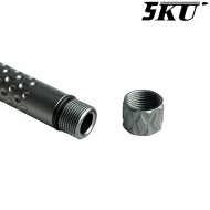 Canna esterna ZEV Style TITANIUM GREY 14mm CCW per pistola G19x / G45 5KU (5ku-gbefg004-tg)