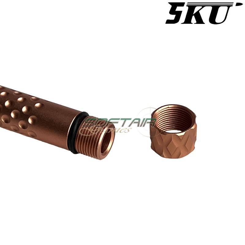 Canna esterna ZEV Style GOLD 14mm CCW per pistola G19x / G45 5KU (5ku-gbefg004-g)