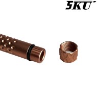Canna esterna ZEV Style GOLD 14mm CCW per pistola G19x / G45 5KU (5ku-gbefg004-g)