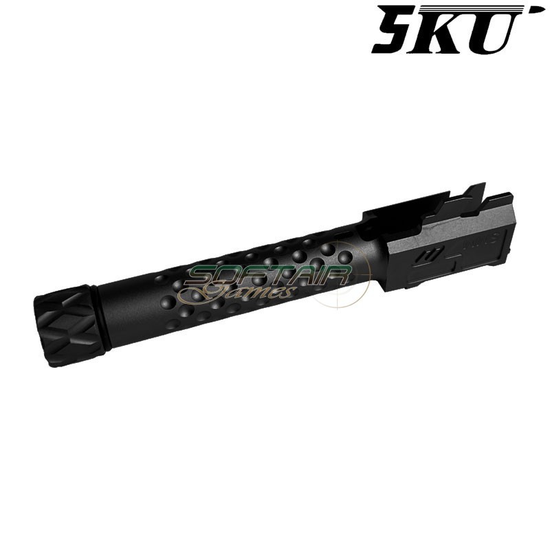 Outer barrel ZEV Style BLACK 14mm CCW for pistol G19x / G45 5KU (5ku-gbefg004-bk)