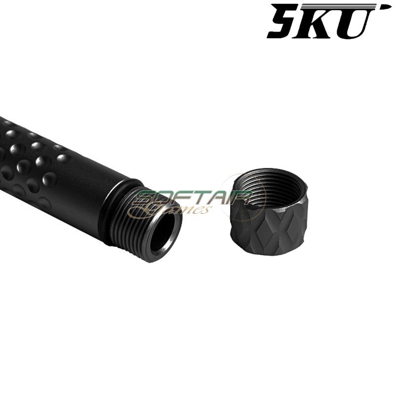 Outer barrel ZEV Style BLACK 14mm CCW for pistol G19x / G45 5KU (5ku-gbefg004-bk)